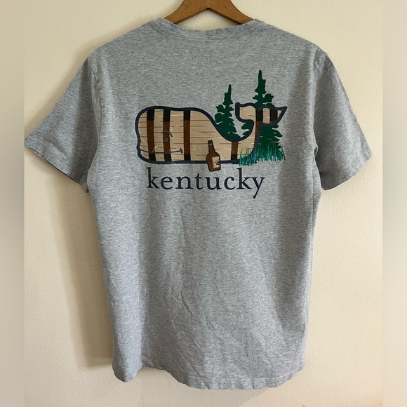 Vineyard Vines Men’s Kentucky Bourbon Short-Sleeve Pocket Tee, Size S, Gray - Picture 2 of 6